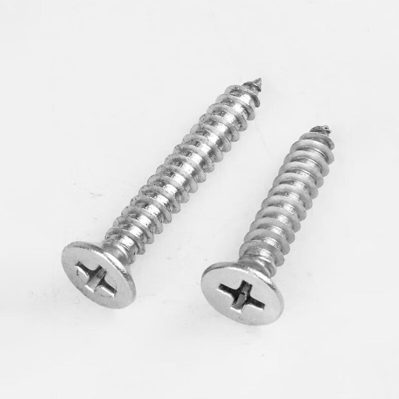 304 Stainless Steel Countersunk Self-Tapping Screws, Phillips Head Wood Screws, Extended Screws M3.9*32 (100 pieces) 304