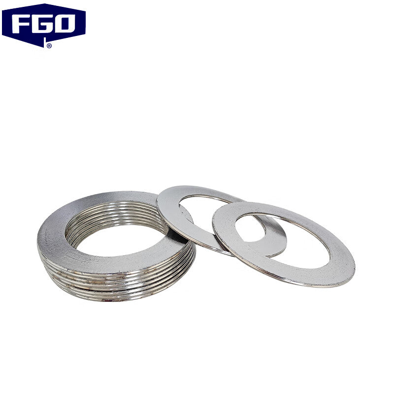 FGO Metal Spiral Wound Gasket, 304 Stainless Steel, Basic Type A, GB/T4622A0220 (10 pieces/pack) PN16 DN250