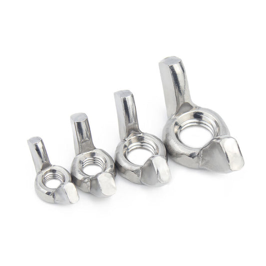 Juwei Stainless Steel Wing-Shaped Collar Nut M4 (1 piece, 304 Stainless Steel)
