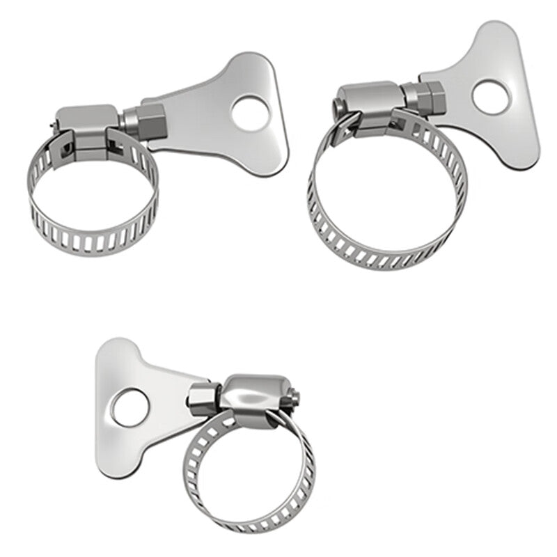 Xiaofeng Precision 201 Stainless Steel Handle-Type Hoist Clamps, Pipe Clamps, and Fixing Connectors 18-32mm [Pack of 5]