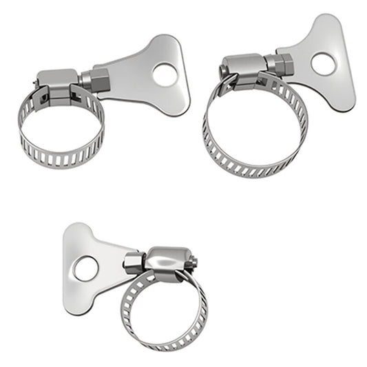 Xiaofeng Precision 201 Stainless Steel Handle-Type Hoist Clamps, Pipe Clamps, and Fixing Connectors 18-32mm [Pack of 5]