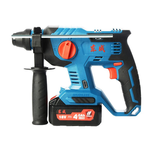 Dongcheng 18V rechargeable brushless electric hammer with 4.0AH batteries and charger; DCZC22B
