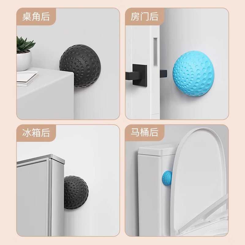 TIMMS door handle anti-collision sticker, rear anti-collision pad, silicone pad, barrier strip, anti-collision door stopper, anti-collision pad - gray - 2 pieces