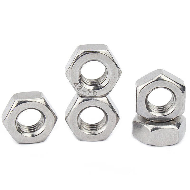 Juwei 304 Stainless Steel Hex Socket Nuts DIN934 M6 [30 pieces] JG1254F