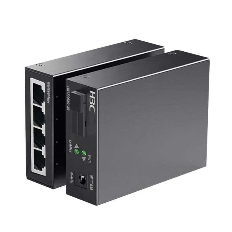 H3C Gigabit single-mode single-fiber optical transceiver FC01G-3A + FC04G-3B 4 Gigabit electrical 1 Gigabit optical 3 km transmission SC optical port AB end combination one pair