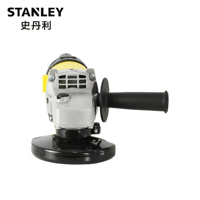 Stanley 1400W Angle Grinder, powerful for heavy-duty tasks. Features 125mm diameter and 22.1 lbs weight. Designed for industrial use, perfect for cutting through tough materials. Model SGM145