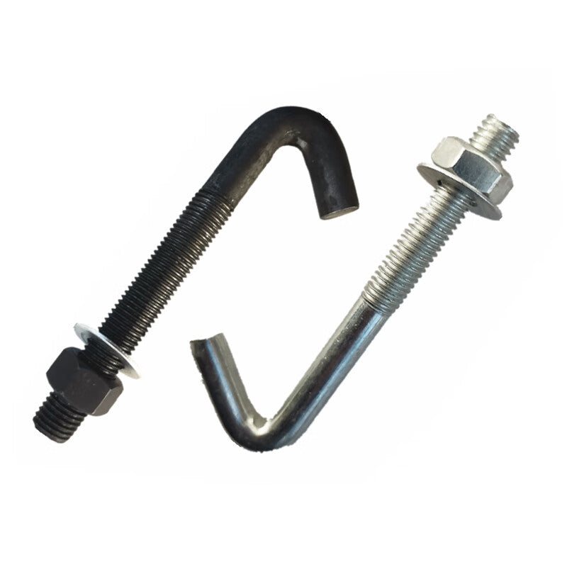 Juwei Grating Hook, National Standard Screen Hook, Galvanized Bent Hook Bolt Embedded Part, 7-Shaped Anchor, M12*250, JG1199R