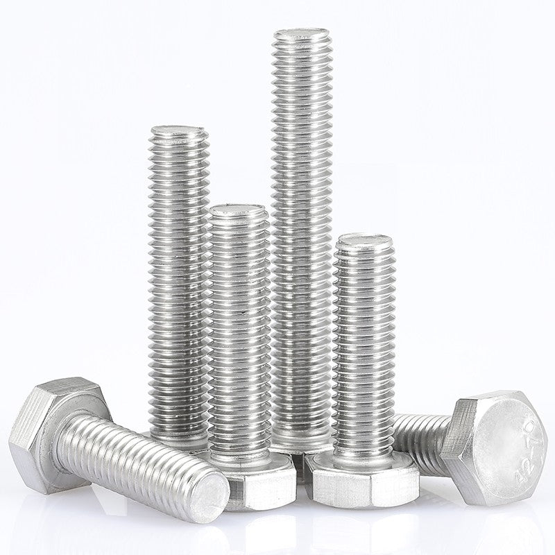 Bairuit 304 Stainless Steel Extended Fully Threaded Hex Head Screws DIN933 M8*45 [2 pieces]