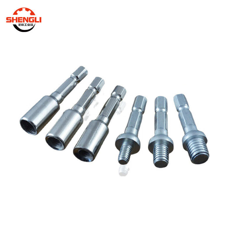 Saint-Gross Internal/External Thread Screwdriver Bit, Hex Shank, for External/Internal Threads, Pre-embedded Locking Nut, Self-Tapping Socket [1 Piece] Double-ended M6 (White or Black, shipped randomly)