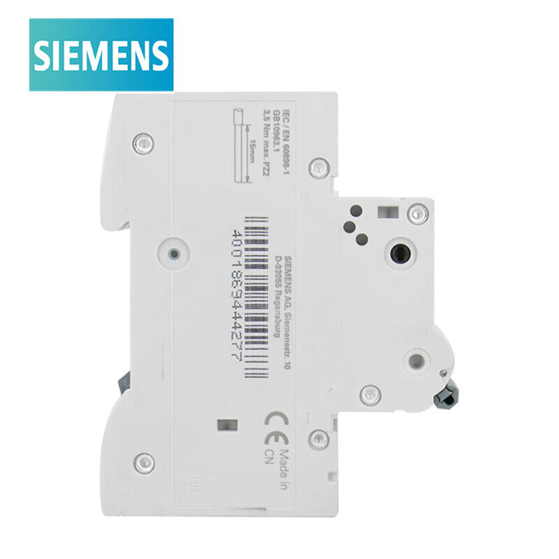 Siemens 5SY6210-8CC D Type 10A 2P Circuit Breaker 6KA