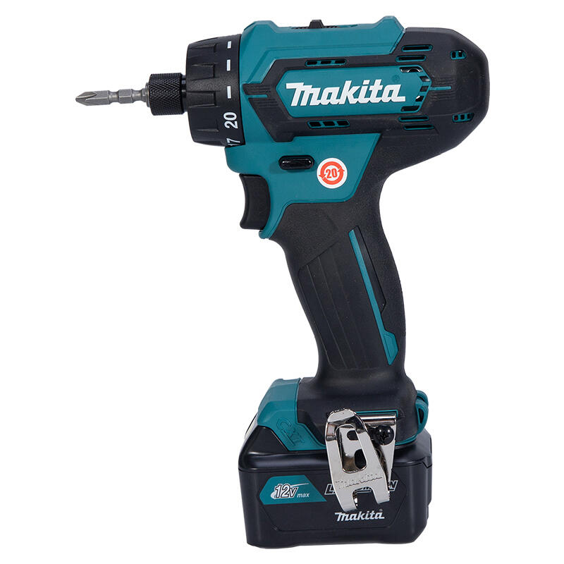 Makita Cordless Screwdriver Drill 6.35mm 12V 4.0Ah; DF033DSME