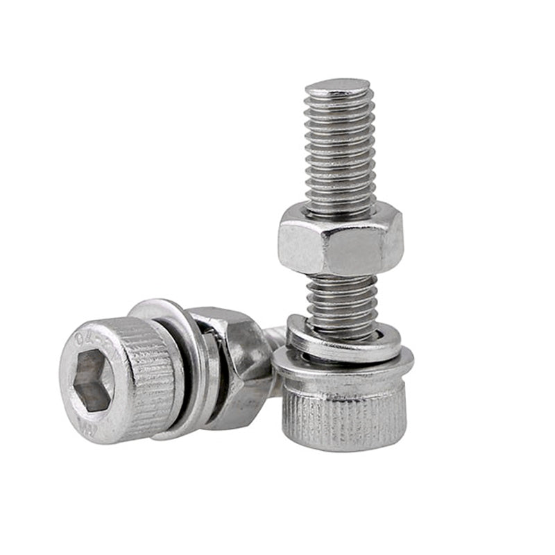 Bairuite 304 Stainless Steel Socket Head Bolt Set, M6*30 [5 Sets]