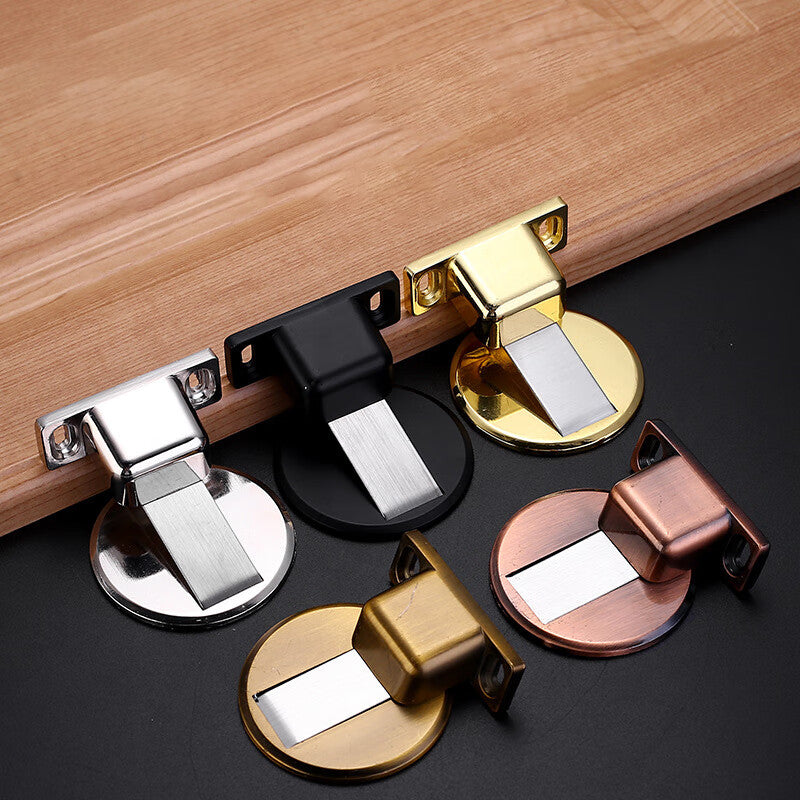 Deqi No-Drill Magnetic Door Stopper Hardware Accessories, Door Stops and Bumpers, Steel Color