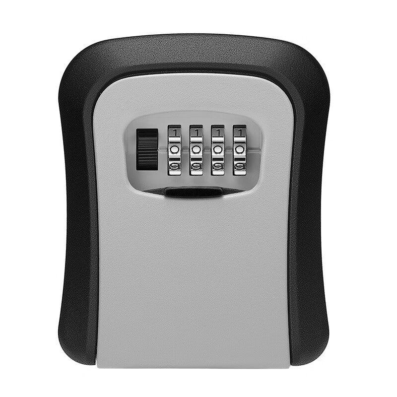 Basic key box with peephole design, suitable for home renovations, construction site security doors, and temporary key storage. Gray.