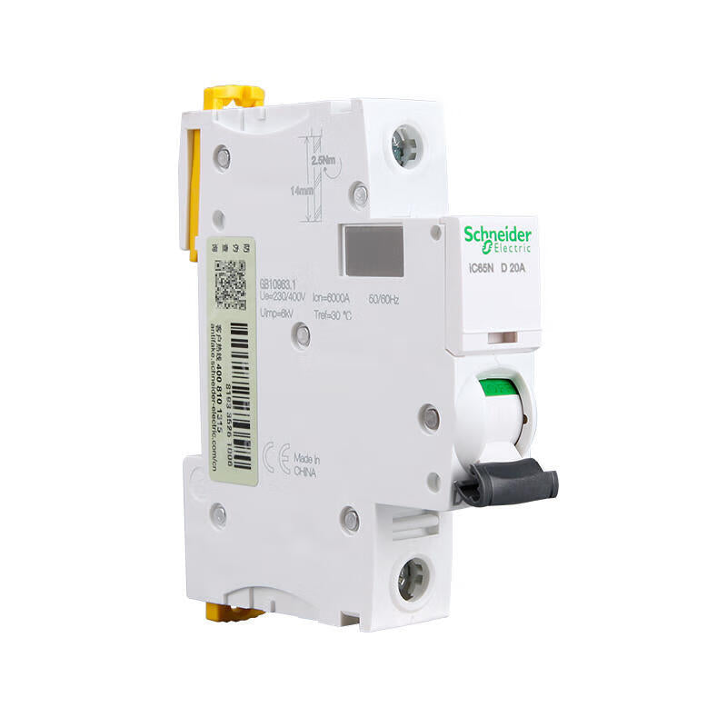 Schneider Electric circuit breaker; iC65N 1P C3A