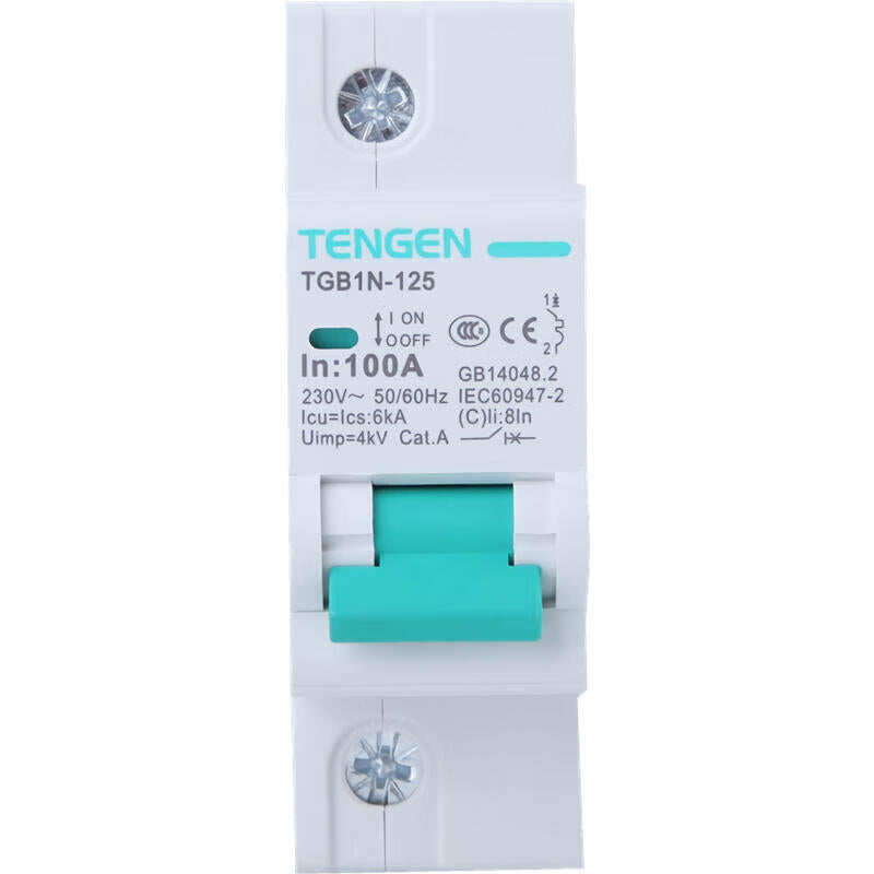 Tianzheng small circuit breaker; TGB1N-125 1P C100 (Xiangyun 3.0)
