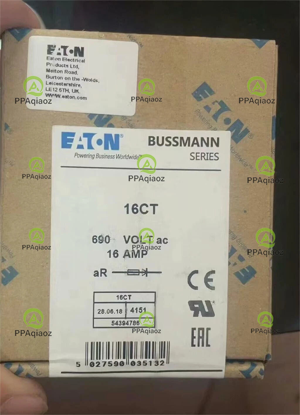 20PCS /BOX   BUSSMANN/EATON   16CT  FUSE 690Vac  16A  . .