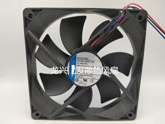 1 PCS Axial fan 4412F/2GL DC12V 1.2W 12025 12cm 3 wire cooling fan
