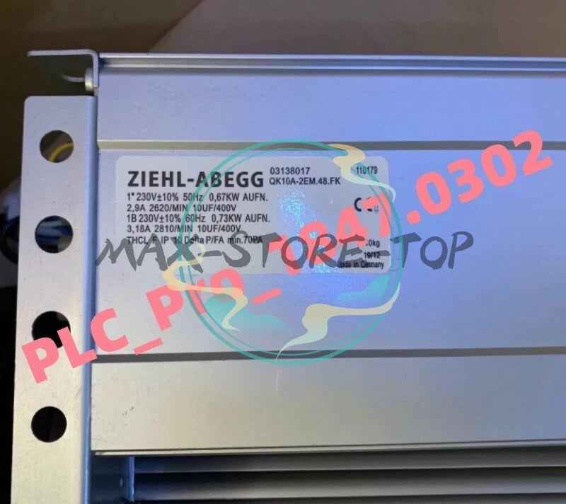 ZIEHL-ABEGG QK10A-2EM.48.FK Cooling Fan 230V 640W 2.8A 480MM Cross Flow Fan