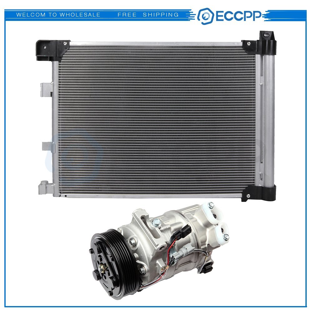 AC Condenser & AC Compressor Cooling Kit For 2013-2015 Nissan Sentra