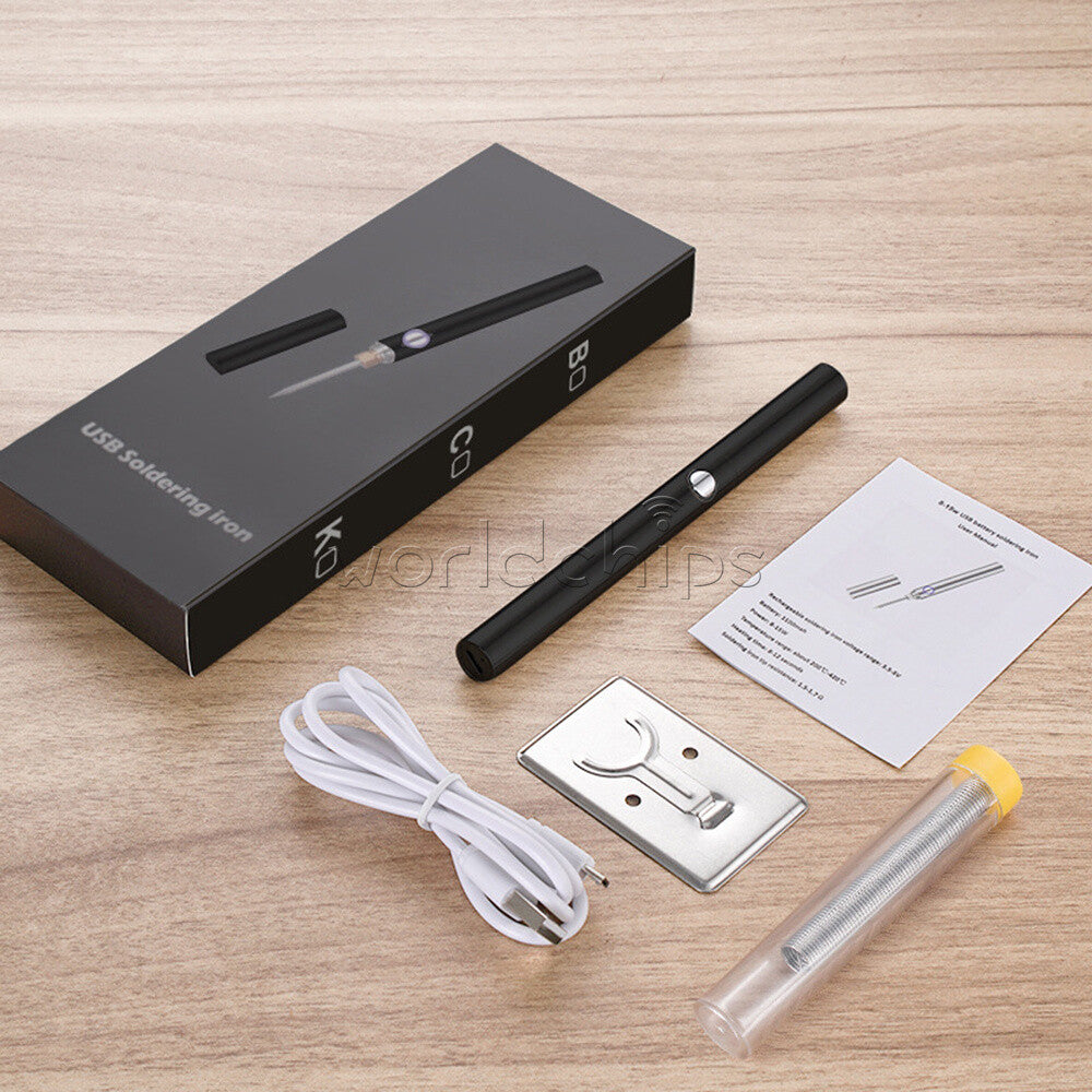 15W Cordless Soldering Iron USB Rechargeable Electric Welding Iron Tool Kit