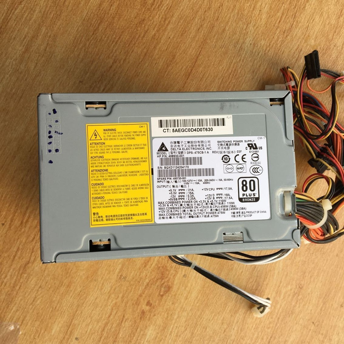 FOR HP Z400 Workstation Power Supply DPS-475CB-1 A 468930-001 480720-001