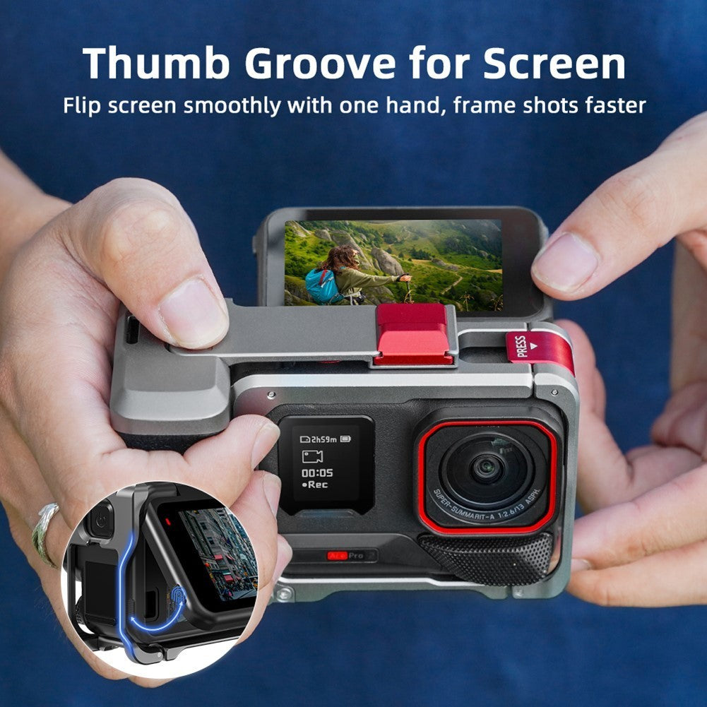 Portable For Insta360 AcePro2 Camera Handle with Shock Absorption and Grip