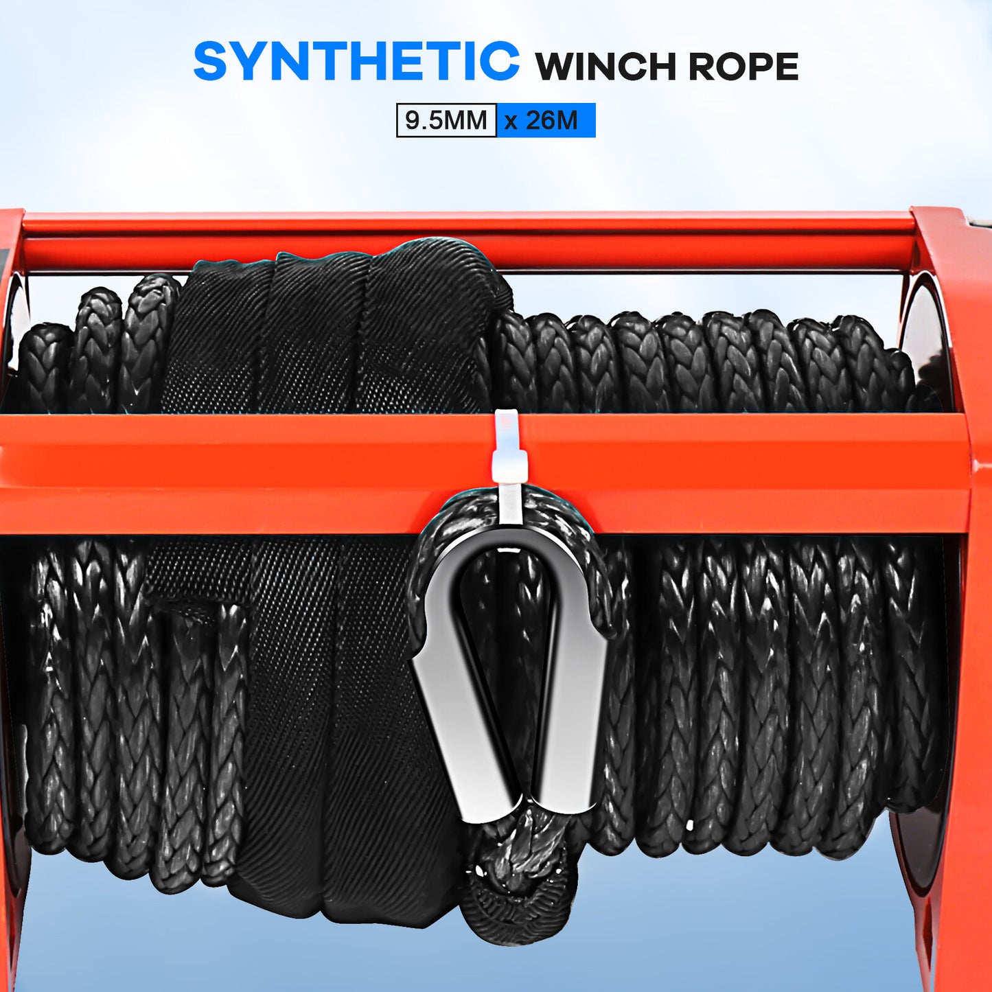 ECCPP 13000lbs Electric Winch 12V Waterproof Truck 4WD Trailer Synthetic Rope