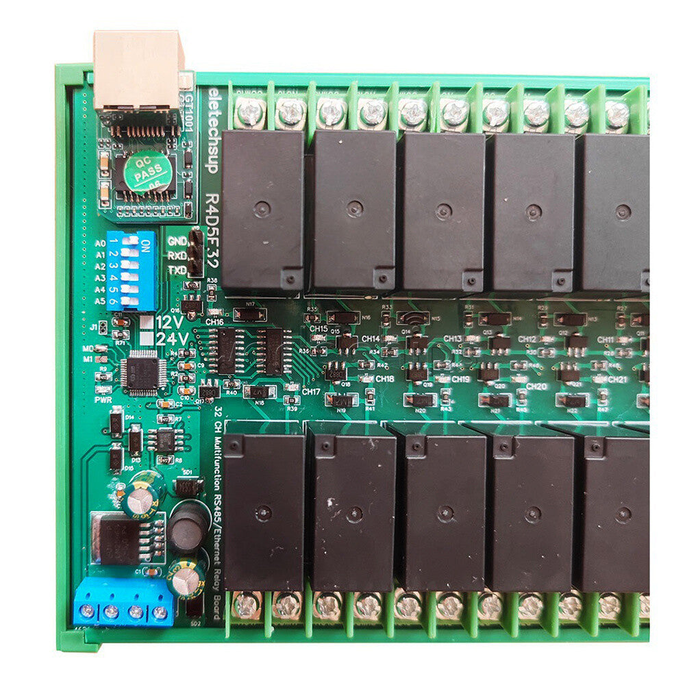 DC 12V/24V 20A 32CH RS485/Ethernet Modbus Rtu Relay Board For PLC IO Board