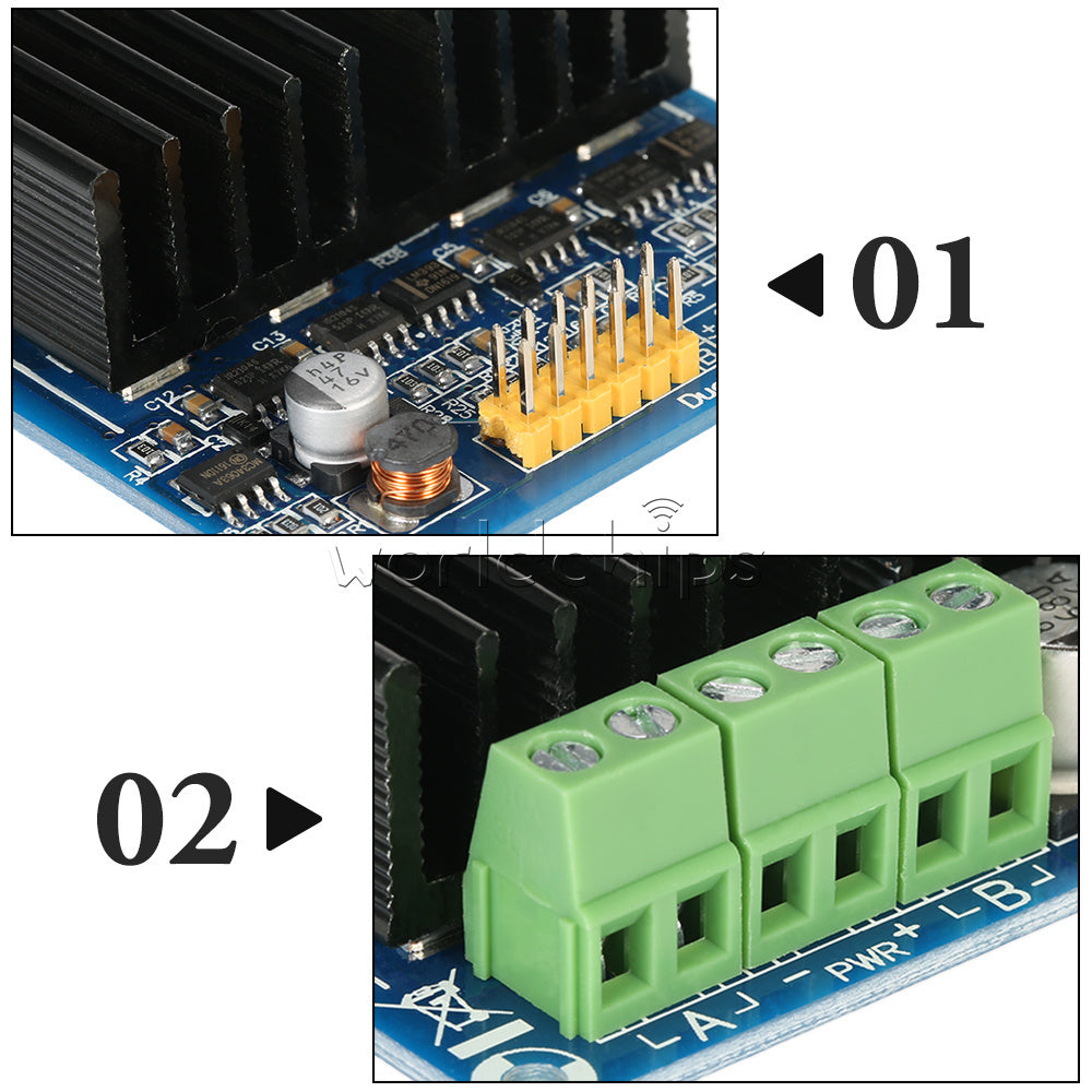30A Motor Drive 5V-15V Dual channel H bridge  Module Controller DHB-01A