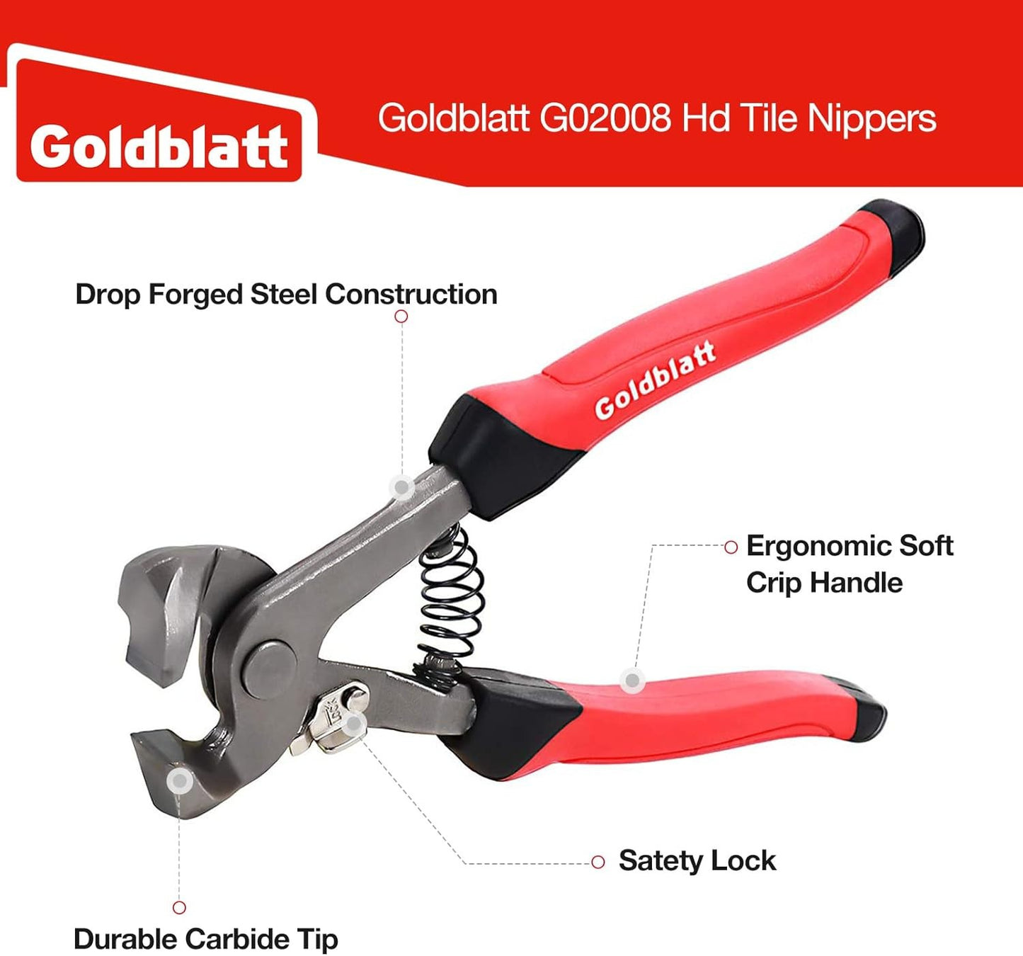 2 Piece Glass Tile Nippers Set - Heavy Duty Wheeled Glass Mosaic Nipper & Hd Cer