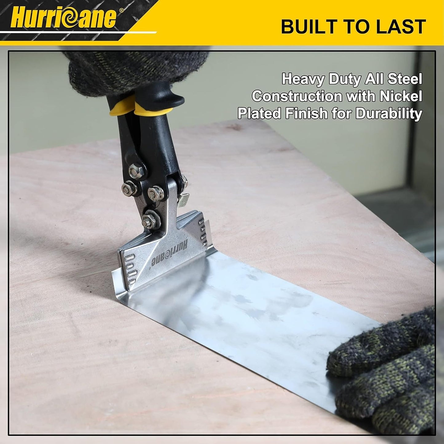3Inch Sheet Metal Hand Seamer, Heavy Duty Bender for Metal Flattening, Precision