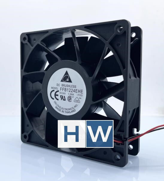 1PC Delta FFB1224EHE 1.5A 12CM 12038 24V 2-wire  Inverter cooling fan
