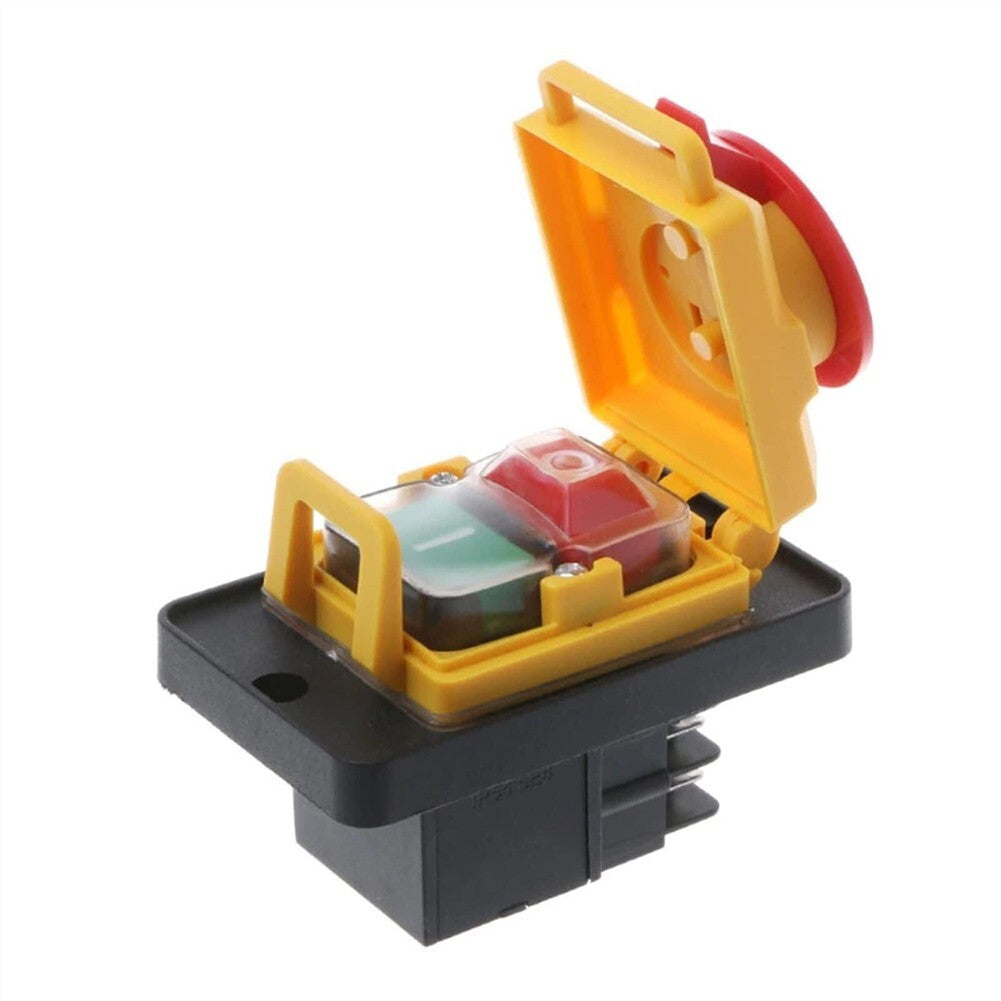 1PCS For KJD12 4-Pin 16A 250V Stop & Waterproof Magnetic Pushbotton Switch