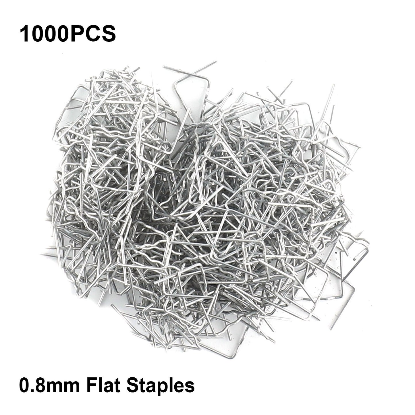 1000PCS Standard Pre Cut 0.8mm Flat Hot Staple For Plastic-Stapler Repair Welder