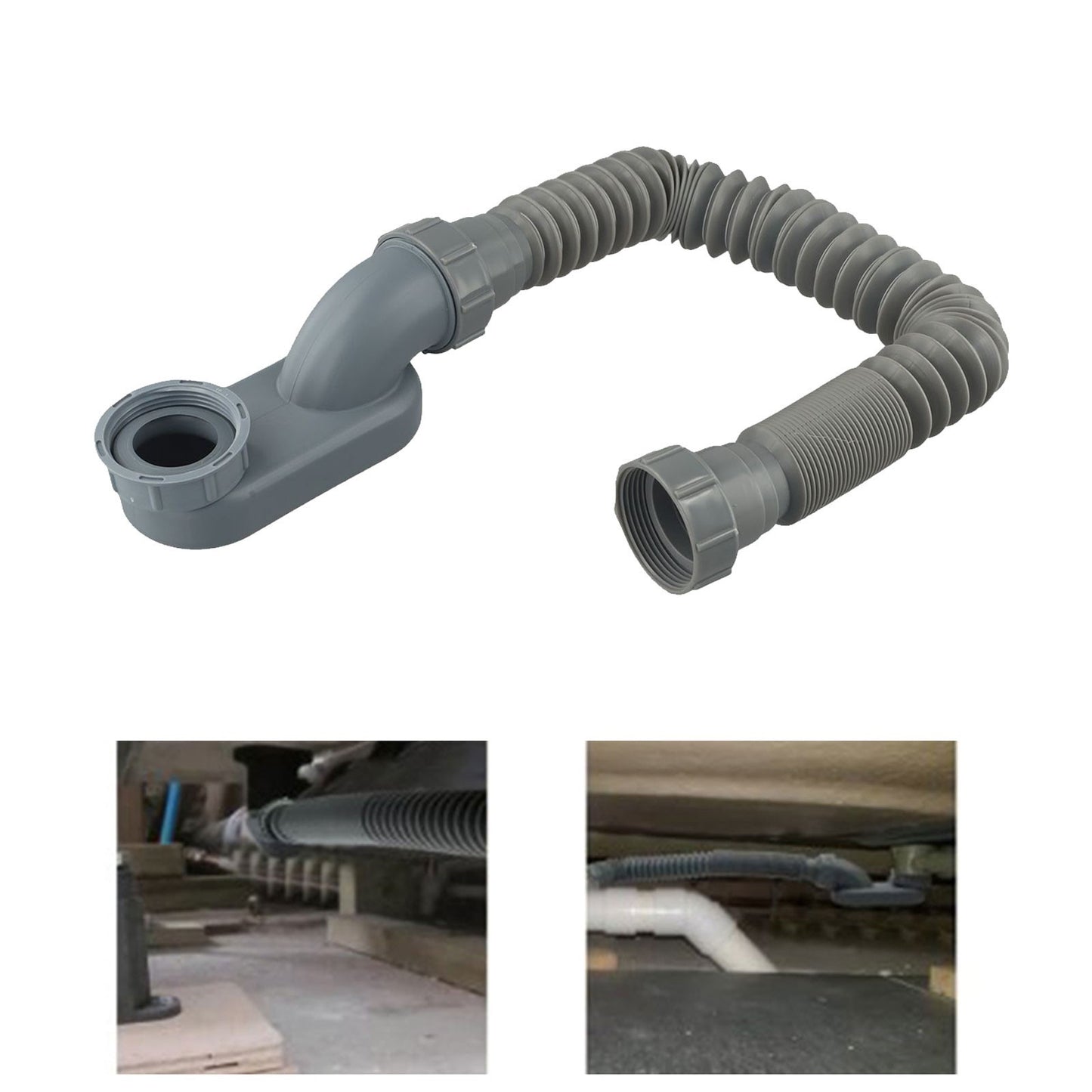 Simplified Installation of Low Profile P Trap for Showers and For Baths