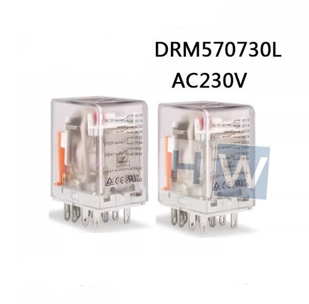 5Pcs  Weidmuller DRM570730L intermediate relay 14 pin  AC230V  7760056095