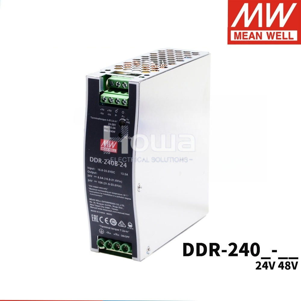 MEAN WELL Switching Power Supply DDR-240B/C/D 240W 24/48V DC to DC Rail Type