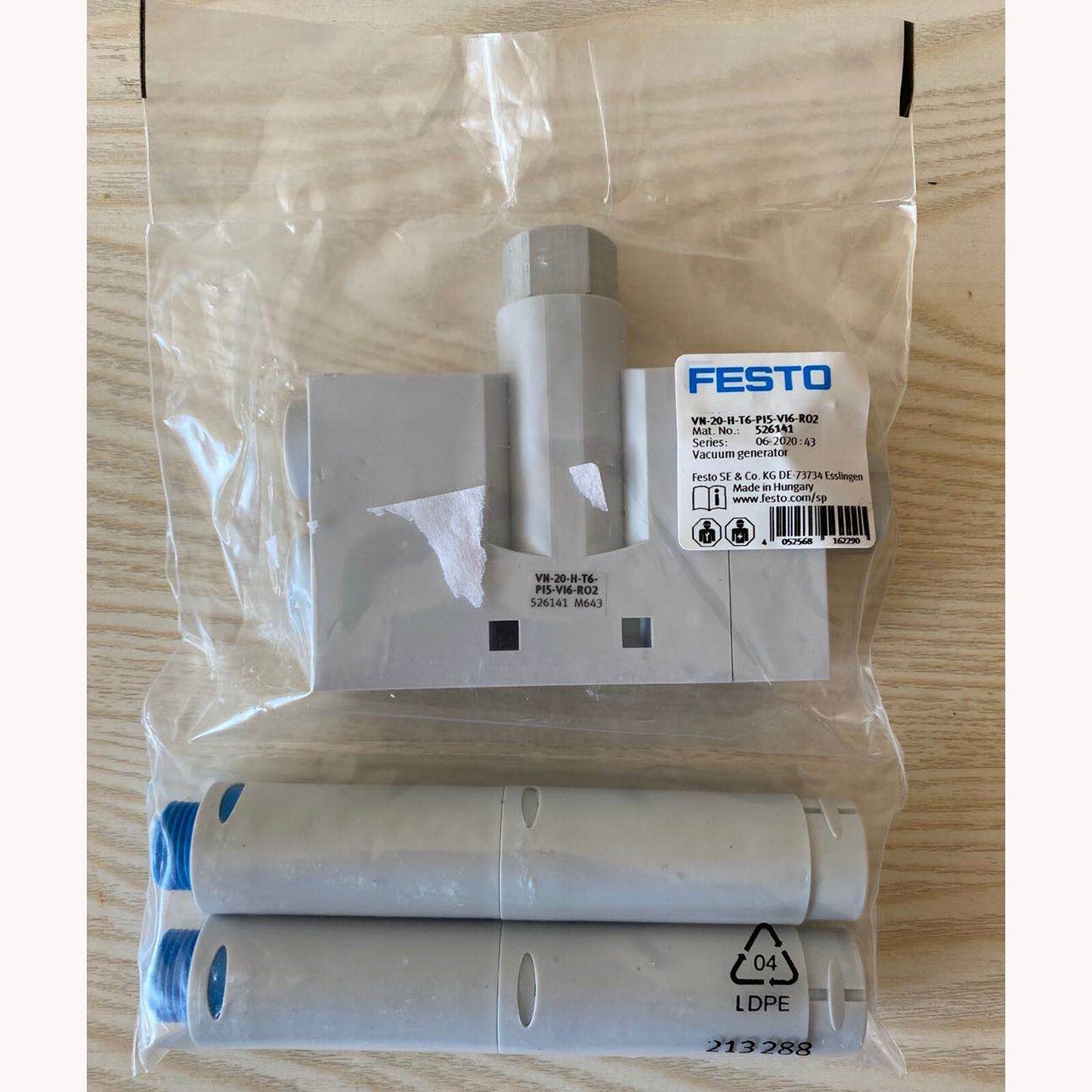 one For Festo VN-20-H-T6-PI5-VI6-RO2 526141 Vacuum Generator