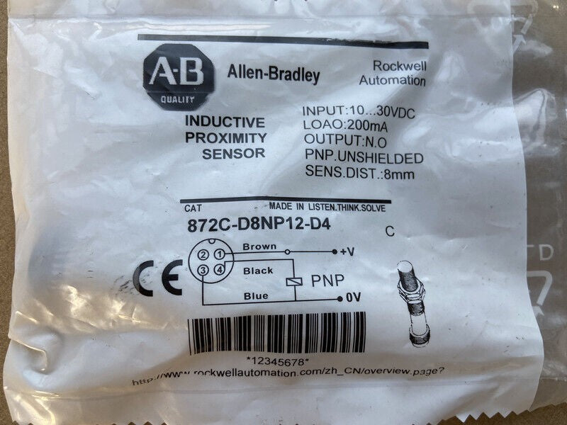 For Allen-Bradley 872C-D8NP12-D4 Proximity Switch