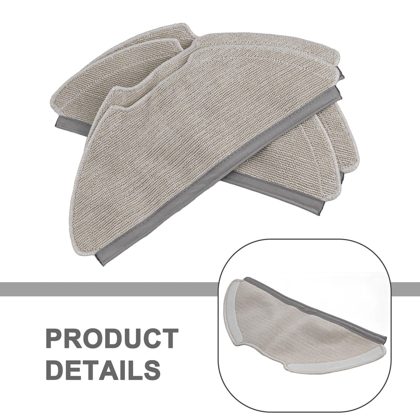 Spare Mop Pads Microfiber Mop Pads Home Cleaning Easy To Install High Capacity