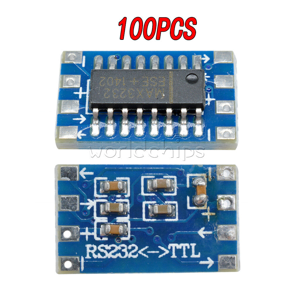 100PCS Serial Port Mini RS232 to TTL Converter Adaptor Module Board MAX3232