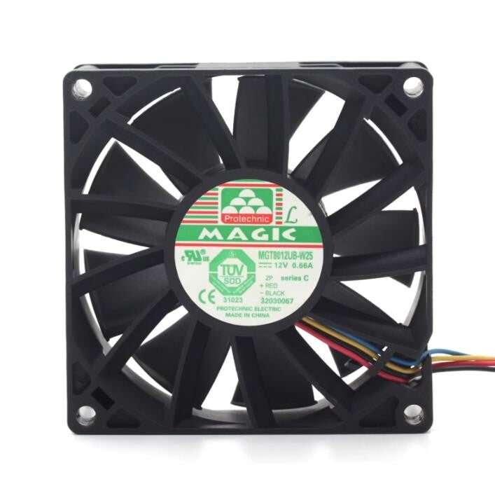 1Pc  MAGIC 8025 MGT8012UB-W25 12V 0.66A PWM 4-wire Cooling Fan