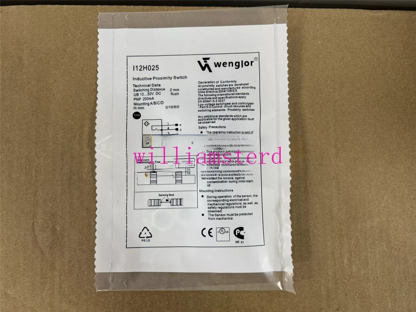1PCS  Wenglorsensor I12H025 Sensor Proximity Switch