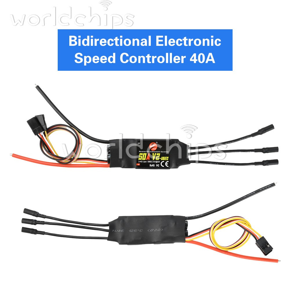 40A 50A Brushless ESC Electronic Speed Controller 3-4S for RC FPV Fixed-Wing