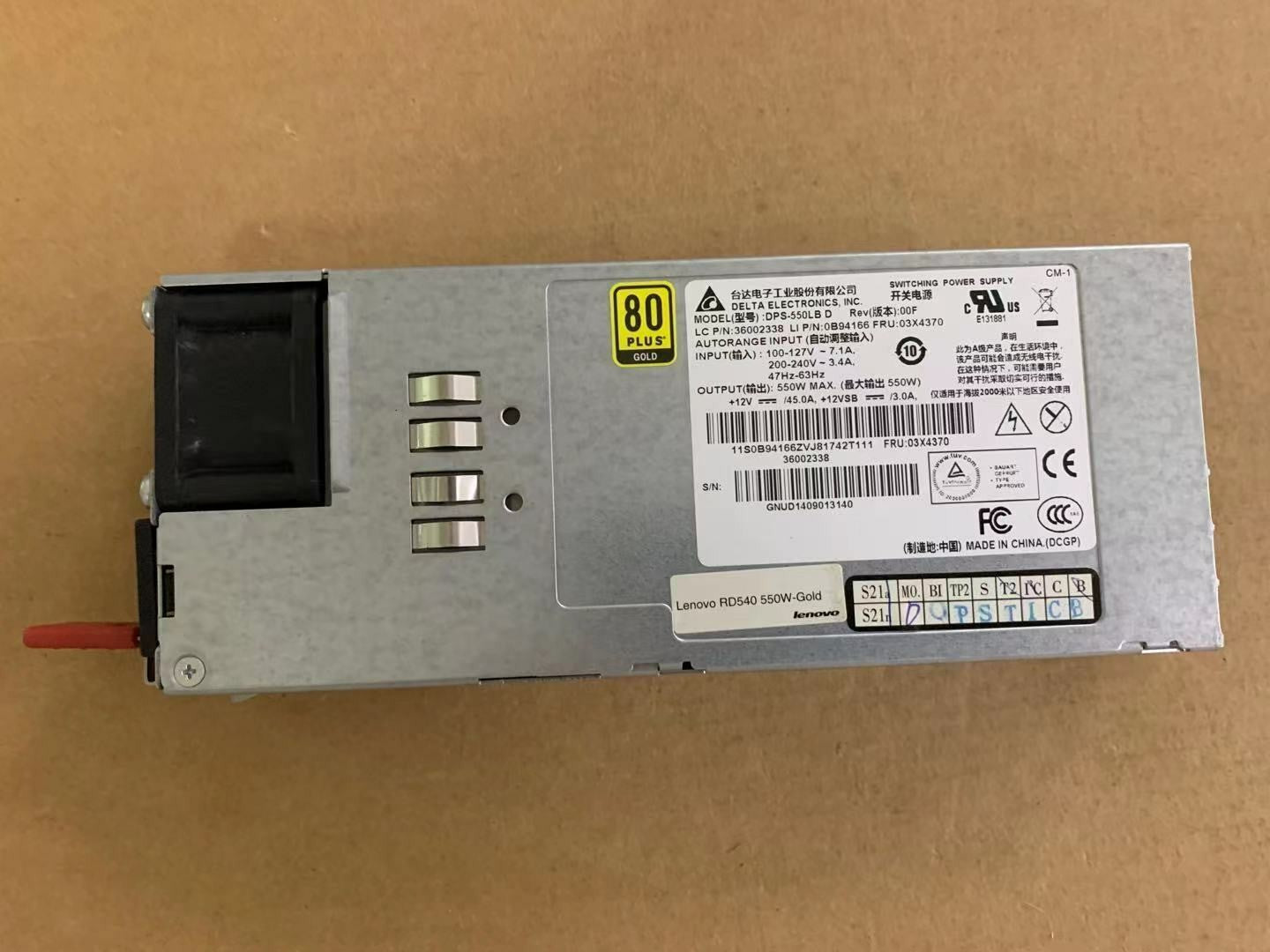 For Lenovo RD340/RD430/RD540/RD640 550W Server Power Supply DPS-550LB C/B/D