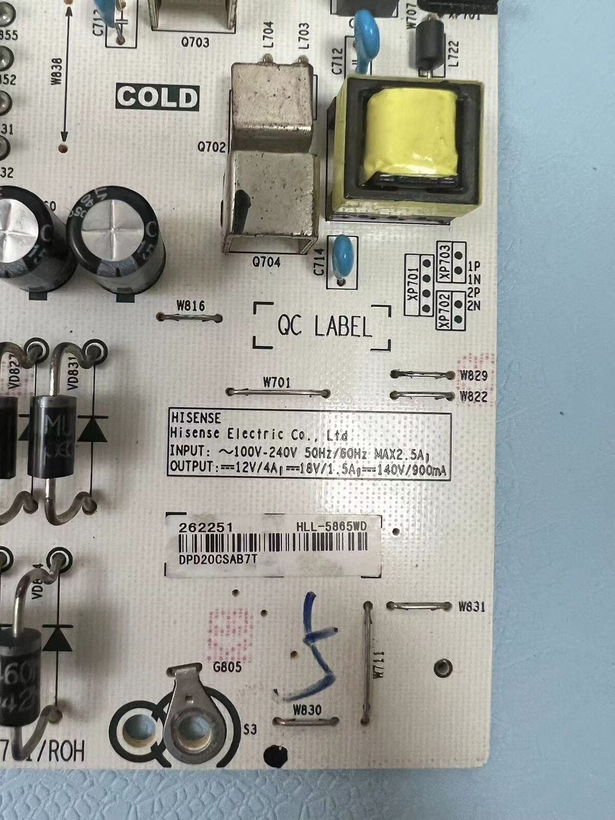 RSAG7.820.9701/ROH Hisense Power Board 262075 HLL-5865WA for TV 70H6570G,70A6G