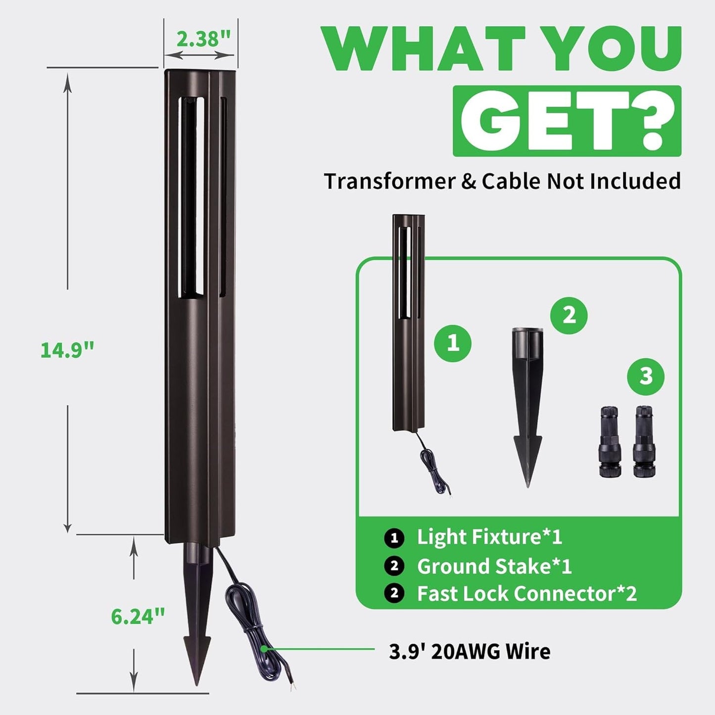 Low Voltage Pathway Lights, LED Landscape Path Lights, Outdoor Waterproof IP65,