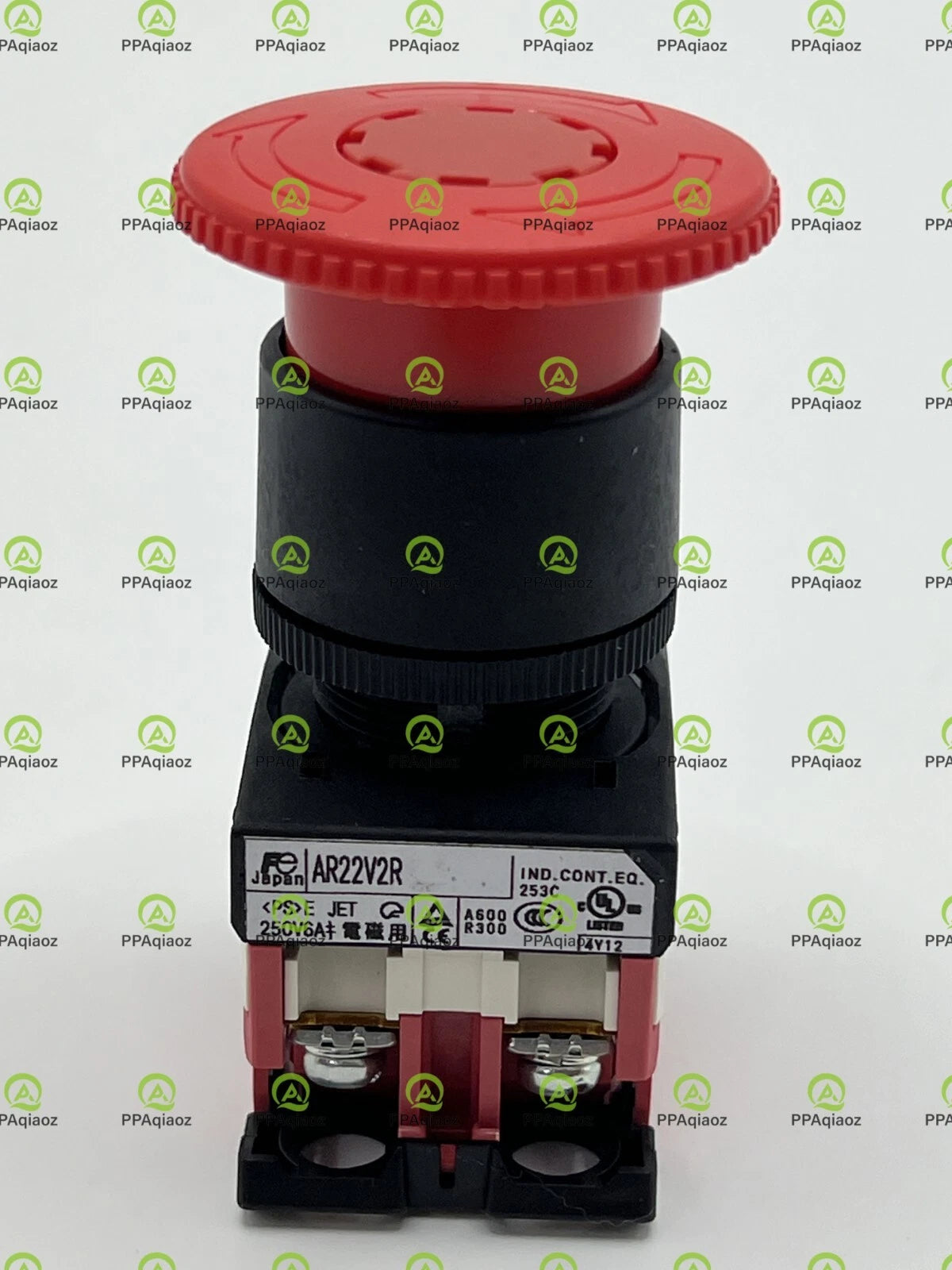 Fuji Electric AR22V2R-02R Switch Emergency Stop N.C. DPST Mushroom Button #P