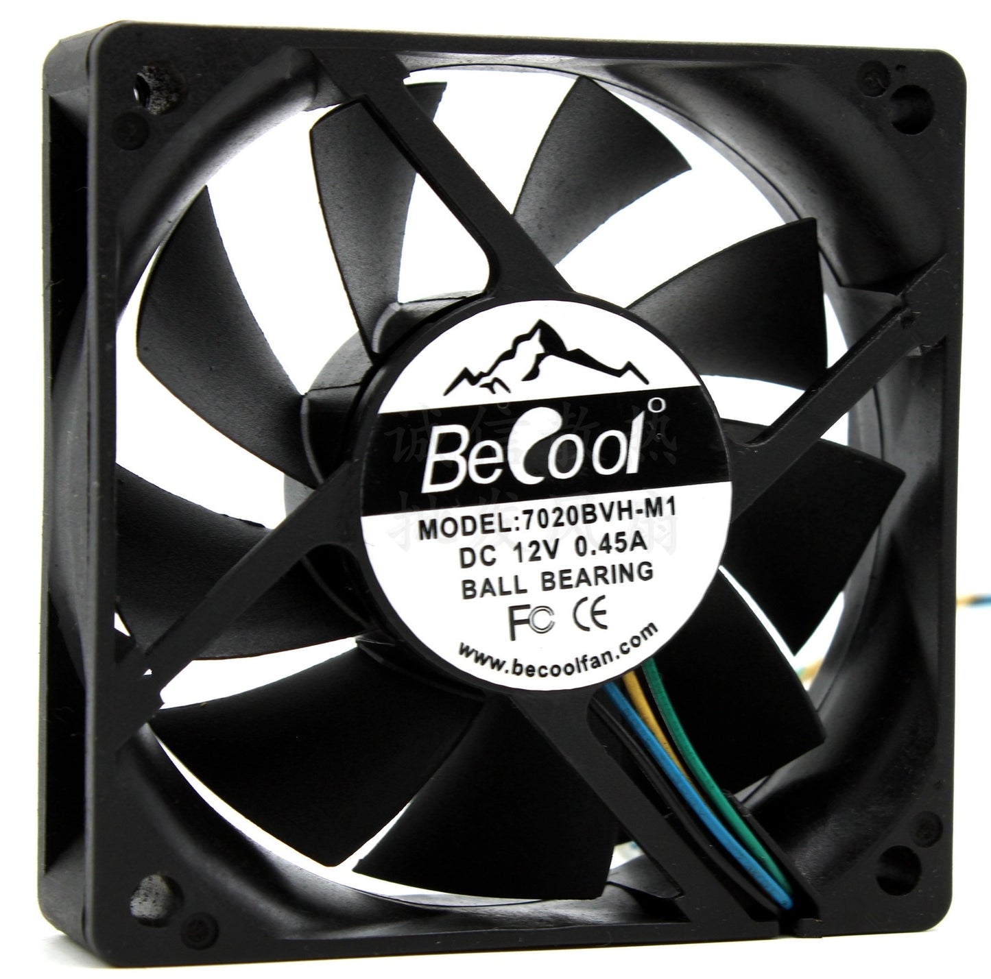 BECOOL 7020RVH-M1 12V 0.45a 7CM 4-wire PWM High Air Volume CPU Chassis Fan
